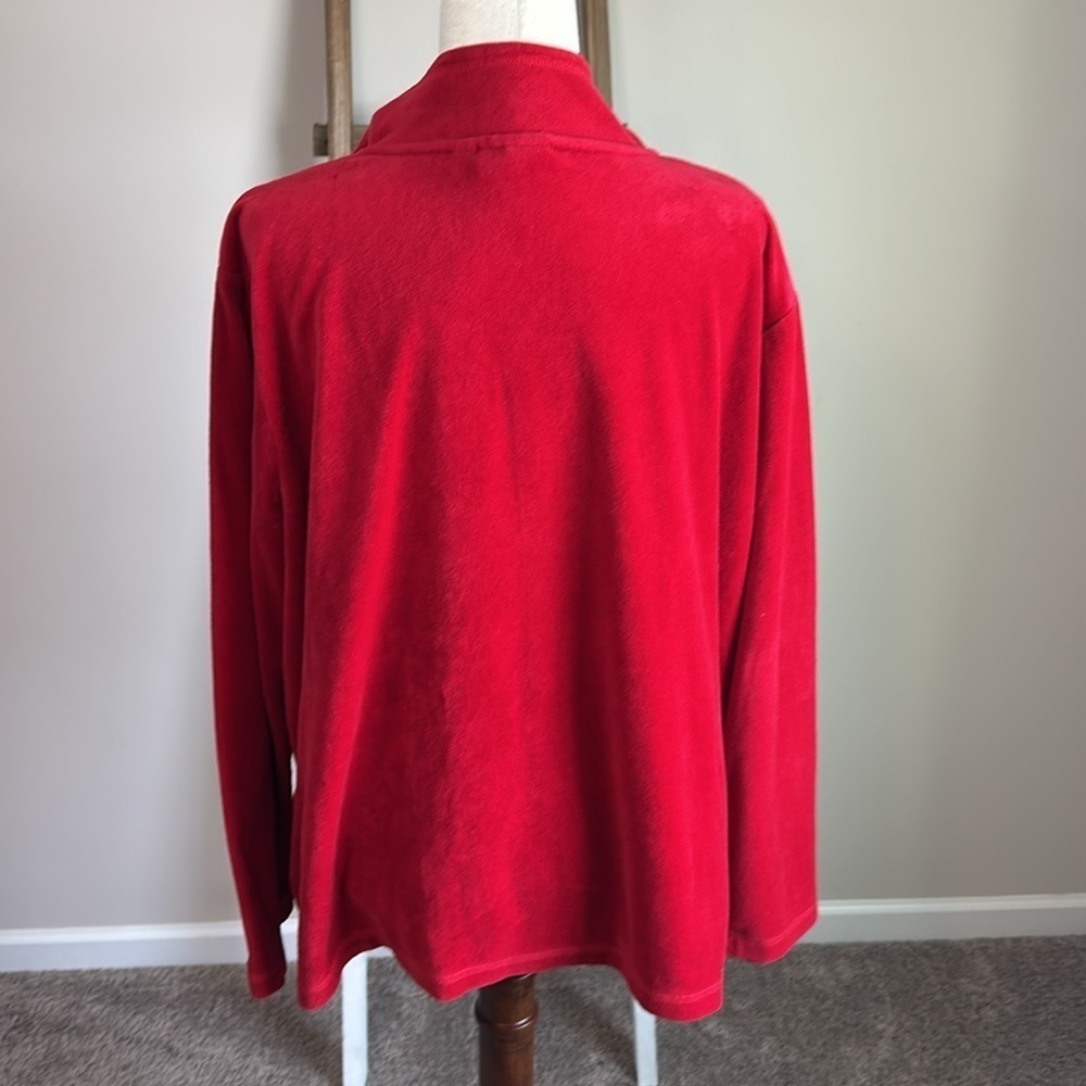 Bundle of Two Onque Casual Zip Up Tops Animal Print and Red Size 2X in GUC - Picture 16 of 17